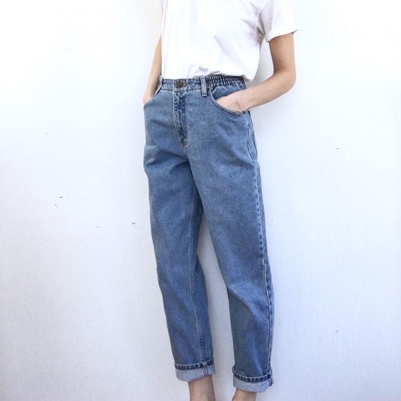 ll bean high waisted jeans